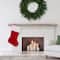 35" Traditional Red with White Cuff Plush Christmas Stocking